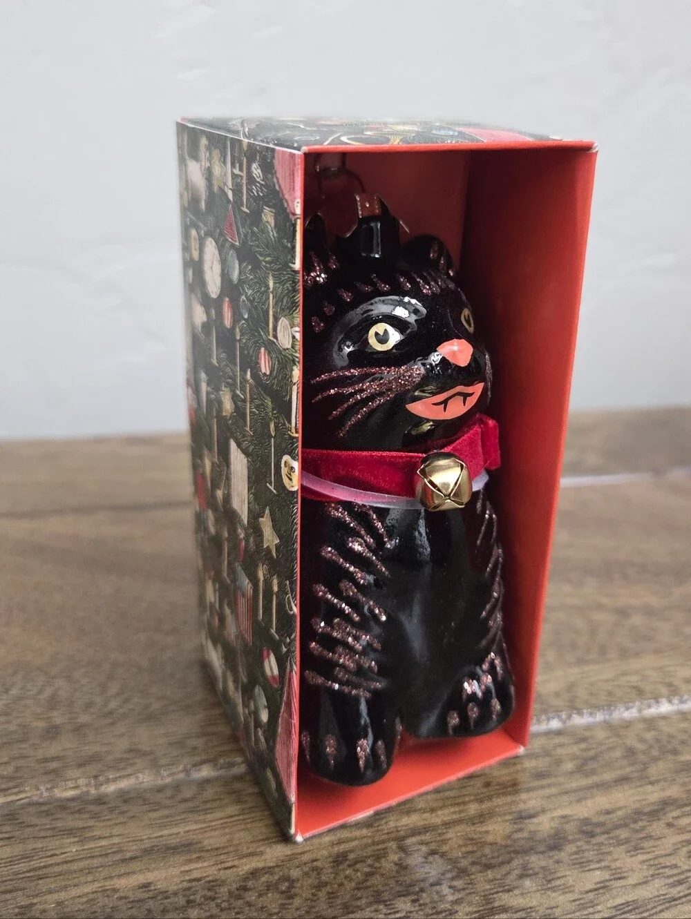 John Derian For Target Black Halloween Cat Glass Christmas Ornament